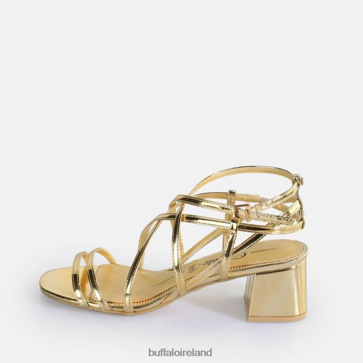 Gold Buffalo Lilly Cage Heeled Sandals vegan |Sandals F06ZHH290