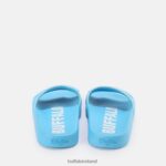 Baby Blue Buffalo Rees flat sandal vegan |Slides F06ZHH910 - Image 5