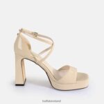 Beige Buffalo Cherry Neat Heeled Sandals vegan |Sandals F06ZHH442 - Image 6