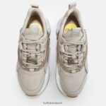 Beige With Golden Chain Buffalo Binary Chain Trainer Low vegan |Sneakers F06ZHH348 - Image 3