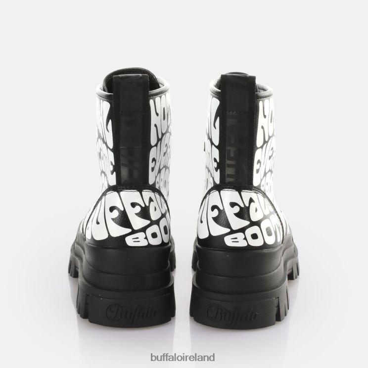 Black Aop Buffalo Aspha RLD Laceup Mid Ankle-Boot vegan |Boots F06ZHH914 - Image 3