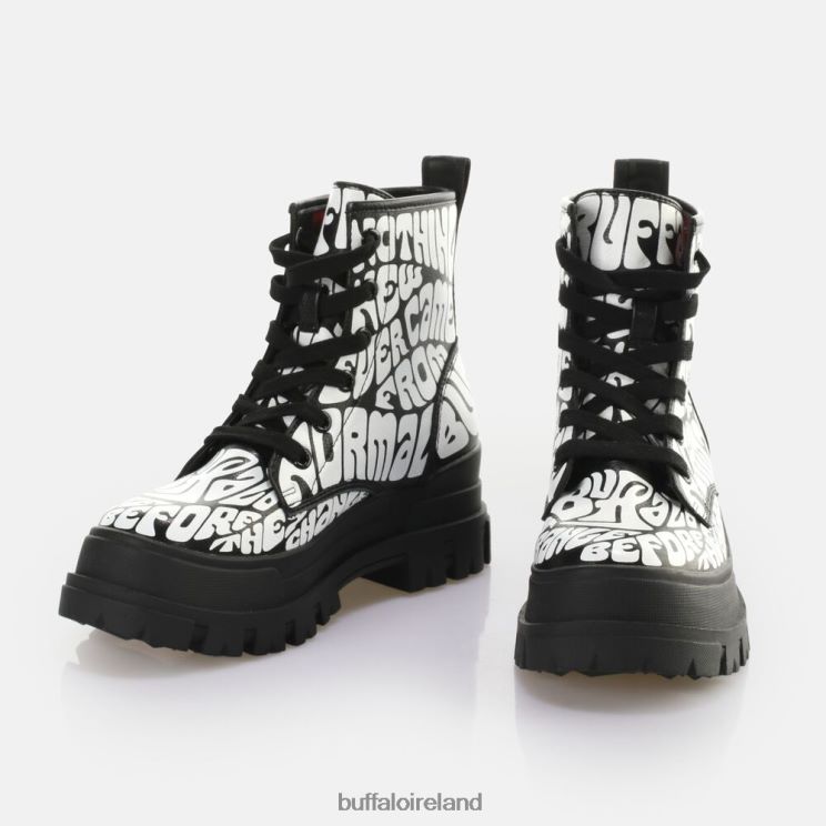 Black Aop Buffalo Aspha RLD Laceup Mid Ankle-Boot vegan |Boots F06ZHH914 - Image 4