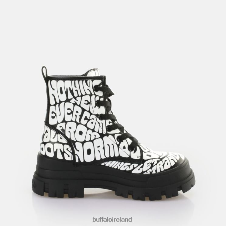Black Aop Buffalo Aspha RLD Laceup Mid Ankle-Boot vegan |Boots F06ZHH914 - Image 5