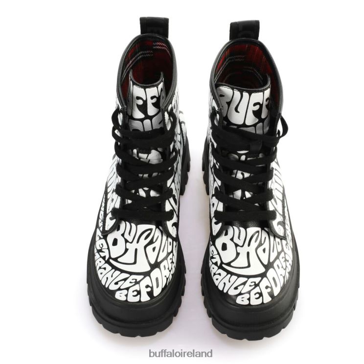 Black Aop Buffalo Aspha RLD Laceup Mid Ankle-Boot vegan |Boots F06ZHH914 - Image 7