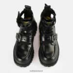 Black Buffalo Aspha Bike ankle boot vegan |Boots F06ZHH613 - Image 3