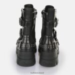 Black Buffalo Aspha Buckle Mid Ankle Boot vegan |Boots F06ZHH849 - Image 3