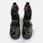 Black Buffalo Aspha Buckle Mid Ankle Boot vegan |Boots F06ZHH849 - Image 7