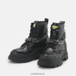 Black Buffalo Aspha Chain Ankle Boot vegan |Boots F06ZHH430 - Image 4