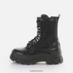 Black Buffalo Aspha Chain Laceup MID Ankle-Boot vegan |Boots F06ZHH784