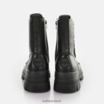 Black Buffalo Aspha Chain Laceup MID Ankle-Boot vegan |Boots F06ZHH784 - Image 3