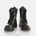 Black Buffalo Aspha Chain Laceup MID Ankle-Boot vegan |Boots F06ZHH784 - Image 4