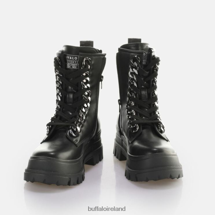Black Buffalo Aspha Chain Laceup MID Ankle-Boot vegan |Boots F06ZHH784 - Image 4