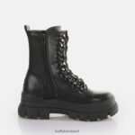 Black Buffalo Aspha Chain Laceup MID Ankle-Boot vegan |Boots F06ZHH784 - Image 5
