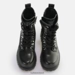 Black Buffalo Aspha Chain Laceup MID Ankle-Boot vegan |Boots F06ZHH784 - Image 7