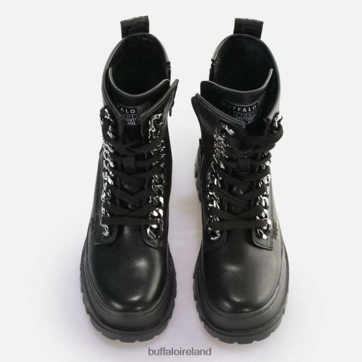 Black Buffalo Aspha Chain Laceup MID Ankle-Boot vegan |Boots F06ZHH784 - Image 7