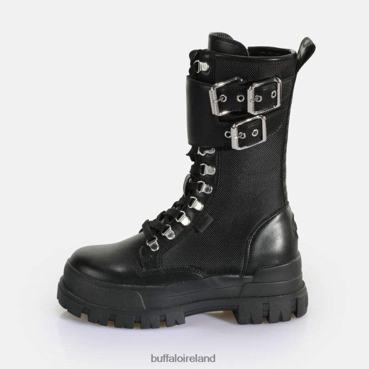 black_buffalo_aspha_com_steel_laceup_hi_vegan_nappa_nylon_boots_f06zhh689.jpg Black Buffalo ASPHA COM STEEL LACEUP HI VEGAN NAPPA/NYLON |Boots F06ZHH689 - Image 1