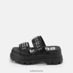 Black Buffalo Aspha Loop platform sandals vegan |Slides F06ZHH886