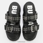 Black Buffalo Aspha Loop platform sandals vegan |Slides F06ZHH886 - Image 3