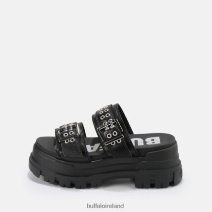 Black Buffalo Aspha Loop platform sandals vegan |Slides F06ZHH886