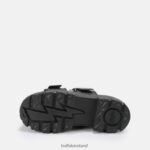 Black Buffalo Aspha Loop platform sandals vegan |Slides F06ZHH886 - Image 6