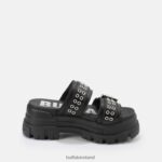 Black Buffalo Aspha Loop platform sandals vegan |Slides F06ZHH886 - Image 7