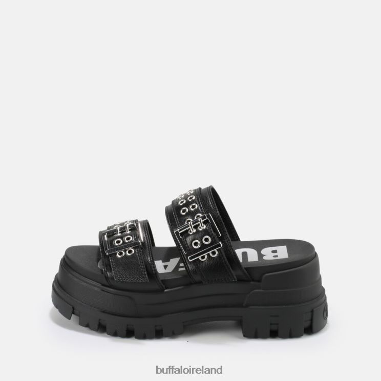 black_buffalo_aspha_loop_platform_sandals_vegan_slides_f06zhh886.jpg Black Buffalo Aspha Loop platform sandals vegan |Slides F06ZHH886 - Image 1