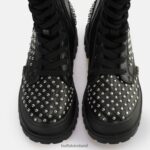Black Buffalo Aspha ON PIN Laceup HI Boot vegan |Boots F06ZHH507 - Image 7