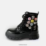 Black Buffalo Aspha RLD Buttons Ankle Boot vegan |Boots F06ZHH270