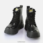 Black Buffalo Aspha RLD Buttons Ankle Boot vegan |Boots F06ZHH270 - Image 4