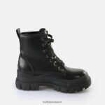 Black Buffalo Aspha RLD Buttons Ankle Boot vegan |Boots F06ZHH270 - Image 5