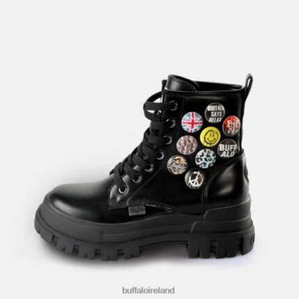 Black Buffalo Aspha RLD Buttons Ankle Boot vegan |Boots F06ZHH270