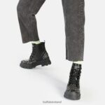Black Buffalo Aspha RLD PIN Laceup Mid Ankle-Boot vegan |Boots F06ZHH367 - Image 2