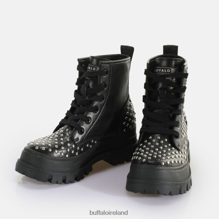 Black Buffalo Aspha RLD PIN Laceup Mid Ankle-Boot vegan |Boots F06ZHH367 - Image 4