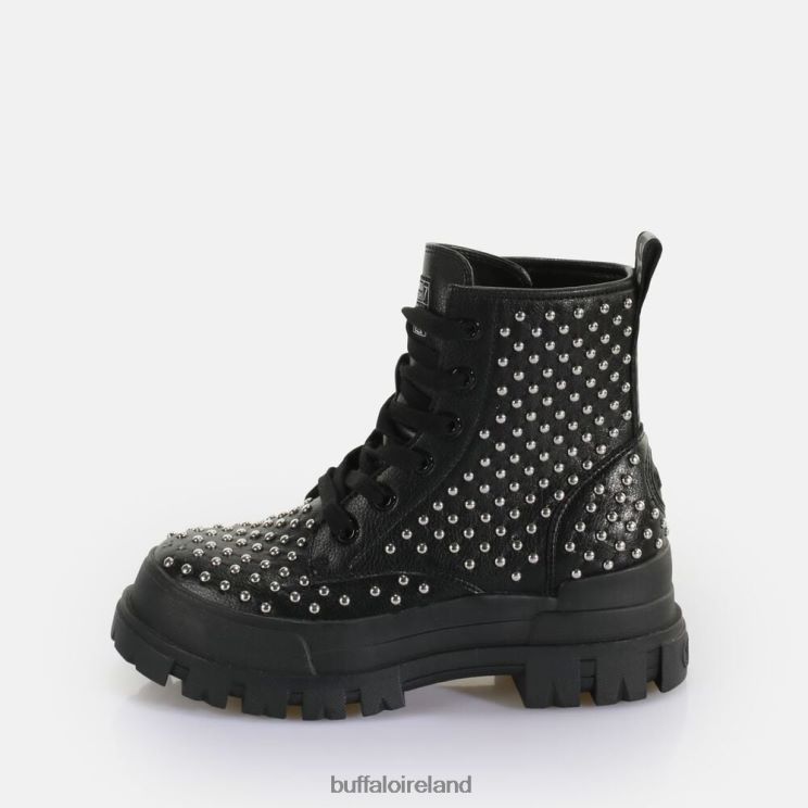 Black Buffalo Aspha RLD PIN Laceup Mid Ankle-Boot vegan |Boots F06ZHH367 - Image 1