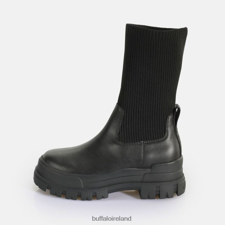 Black Buffalo Aspha Sock Boot Short Boot vegan |Boots F06ZHH538 - Image 1