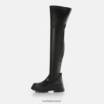 Black Buffalo Aspha Stretch Overknee Ankle-Boot vegan |Boots F06ZHH474