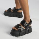 Black Buffalo Ava Platform Sandals vegan |Sandals F06ZHH520 - Image 2