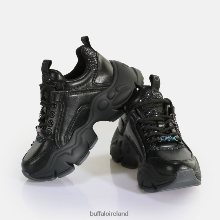 black_buffalo_binary_glam_sneaker_sneaker_low_vegan_sneakers_f06zhh421.jpg Black Buffalo Binary Glam Sneaker Sneaker Low vegan |Sneakers F06ZHH421 - Image 1