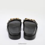 Black Buffalo Eve Chain platform sandals vegan |Slides F06ZHH699 - Image 5