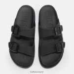 Black Buffalo Eve Sol platform sandals vegan |Slides F06ZHH248 - Image 3