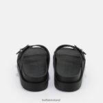 Black Buffalo Eve Sol platform sandals vegan |Slides F06ZHH248 - Image 5