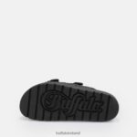 Black Buffalo Eve Sol platform sandals vegan |Slides F06ZHH248 - Image 6