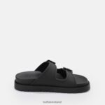 Black Buffalo Eve Sol platform sandals vegan |Slides F06ZHH248 - Image 7
