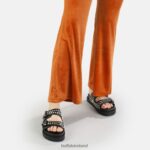 Black Buffalo Eve Stud platform sandals vegan |Slides F06ZHH673 - Image 2