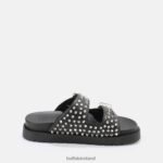 Black Buffalo Eve Stud platform sandals vegan |Slides F06ZHH673 - Image 7