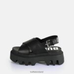 Black Buffalo Flora Cross Platform Sandals vegan |Sandals F06ZHH164