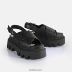 Black Buffalo Flora Cross Platform Sandals vegan |Sandals F06ZHH164 - Image 4