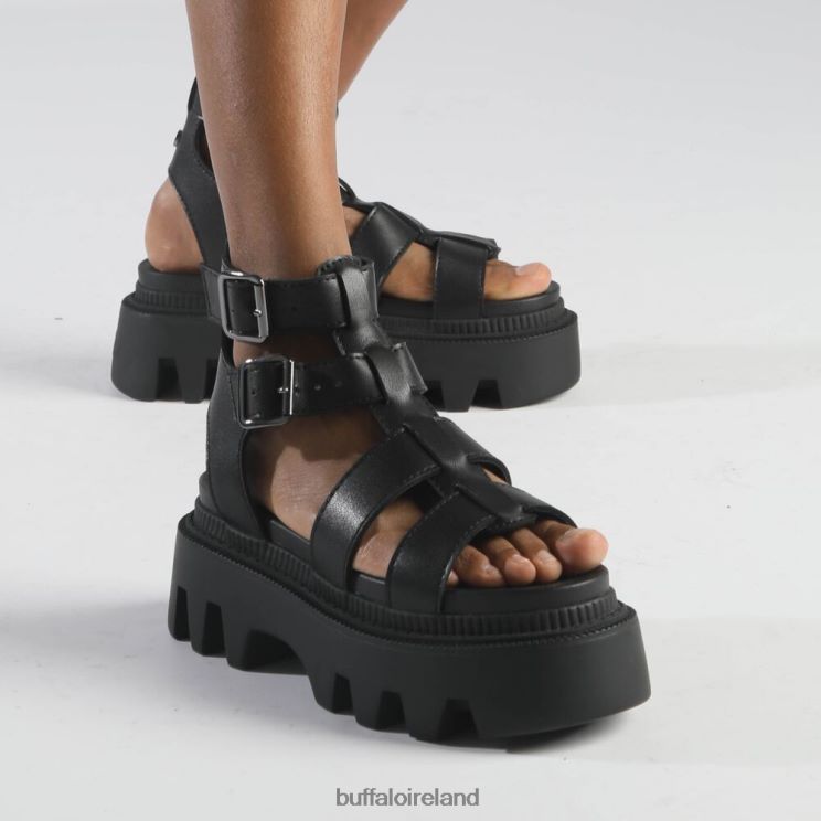 Black Buffalo Flora On Fisher Platform Sandals vegan |Sandals F06ZHH642 - Image 1