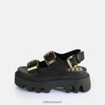 Black Buffalo Flora On Platform Sandals vegan |Sandals F06ZHH106