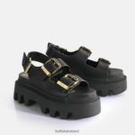 Black Buffalo Flora On Platform Sandals vegan |Sandals F06ZHH106 - Image 4